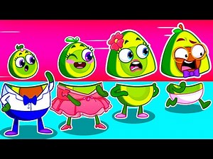 Face Puzzle and Body Switch Up! 😄🔄 Nursery Rhymes and Kids Stories with baby Avocado