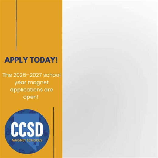 Magnet applications are due January 13, 2026 at 3 p.m.! Visit magnet.ccsd.net to get your application in! | Clark County School District