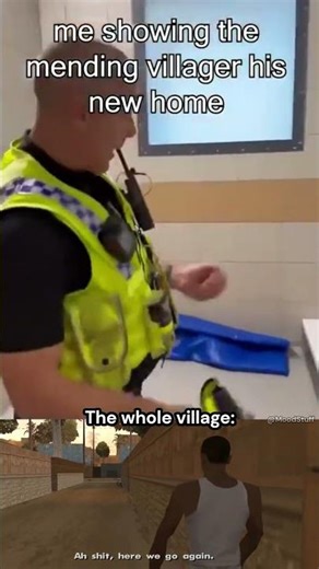 Preparing the New Home for Your Villagers🏠 Minecraft Meme