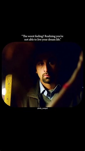 why notepad on Instagram: "There comes a point when you look around and wonder is this the life I chose, or the one I settled for? The fear of not being able to live your dream life isn’t just about unfulfilled ambitions; it’s about the quiet erosion of the soul. When the fire that once defined you turns into a flicker of obligation, existence becomes performance ...a play where you forget your own script. Tamasha whispers that the tragedy of life is not in failure, but in forgetting who you wer