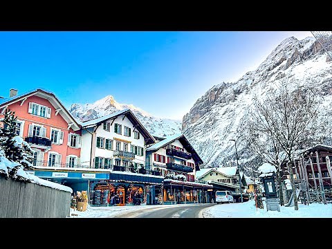 Winter in the Swiss Alps ❄️ Grindelwald is full of snow! 🇨🇭 Scenic drive