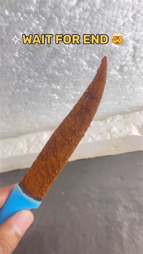 Pure ASMR Knife Rust Cleaning! 🔪✨ #Shorts #Restoration⁠