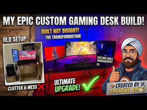 My Dream UltraWide Gaming Setup (Built Not Bought) 💪 | DIY Custom Gaming Desk