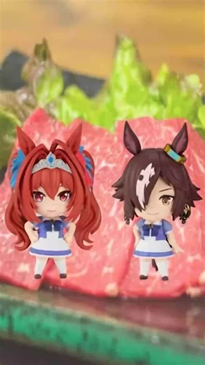 Daiwa Scarlet and Vodka in a world of miniature food art. #umamusume #ウマ娘 #ダイワスカーレット #daiwascarlet #vodka