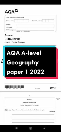 A-Level Geography 2022 Exam Answers in England | UK | AQA & Edexcel