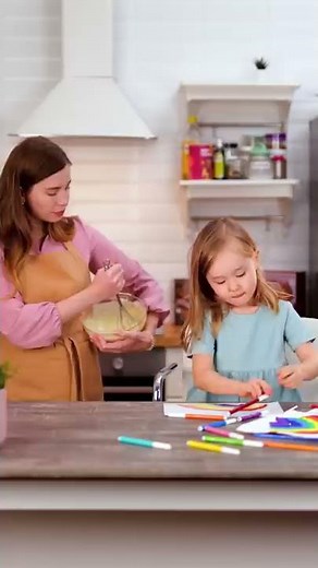 How to Make Colorful Pancakes 🌈 #SHORTS