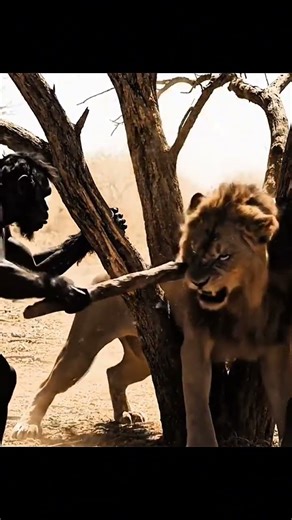 Life Million Years Ago | Primitive Man Saves a Trapped Lion #shorts #millionyearsago