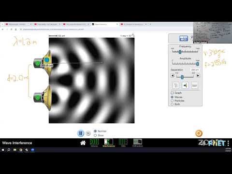 Simulation of two source interference (Phet)