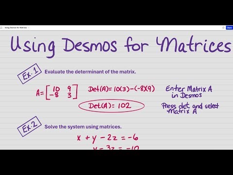 Using Desmos for Matrices