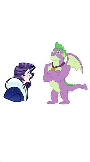 💎iM aMaNdA, Im 6...🐉| My little Pony (Rarity and Spike) - Animation #animationmeme #art #mlp