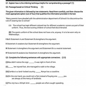 Q1. Explain how is the inferring technique helpful for comprehe... | Filo