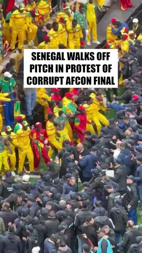 Was the AFCON Final RIGGED? 🛑 Senegal walks off AFCON final after disallowed goal & penalty chaos! 🤯 Senegal Manager Pape Thiaw told his players to forfeit the match after 2 horrible calls from the referee. Sadio Mane dragged them back out onto the pitch. But then Brahim Diaz MISSED the penalty for Morocco. Football justice served? #AFCON2025 #Senegal #Morocco #Soccer #BrahimDiaz