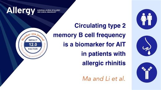 Circulating type 2 memory B cell frequency is a biomarker for AIT in patients with allergic rhinitis | Allergy EAACI