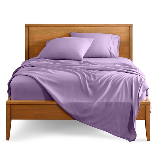 Bare Home Premium 1800 Collection 3-Piece Bed Sheet Set, Twin-XL, Lavender