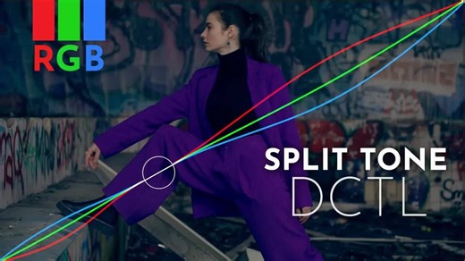 MonoNodes – RGB SPLIT TONE V2 DCTLS 达芬奇高光和阴影色调分离DCTL电影胶片模拟单节点调色插件