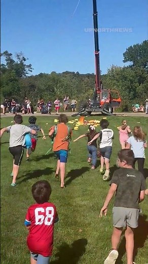 What happens when you drop a ginormous pumpkin from the sky?