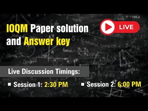 IOQM Paper Discussion – 6 PM