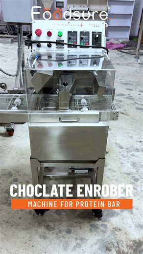 Chocolate Enrober Machine for Protein Bars | Full Chocolate Coating Process