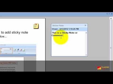 Add Comments or Sticky Notes in PDF