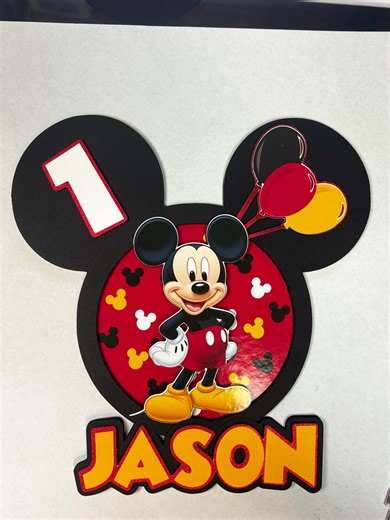 Mickey Mouse Birthday Cake Topper - Etsy