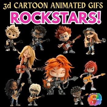 3d Cartoon ROCKSTARS - Animated GIFs