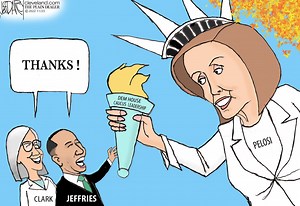 Pelosi passes the torch: Darcy cartoon