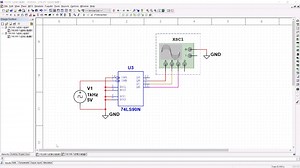 【mutisium】74LS90 设计五进制计数器mutisium仿真