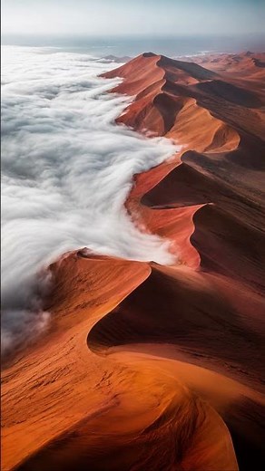 Namib Sand Sea — a desert that flows straight into the ocean 😳
