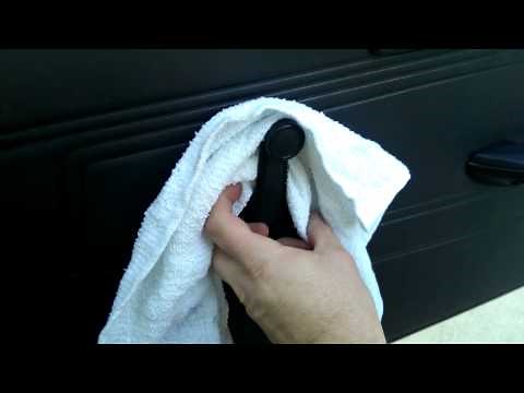 How to remove a window crank with a rag