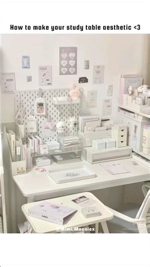 Wanna make ur study table looks aesthetic? || ‪@Mimi_Mooniex‬