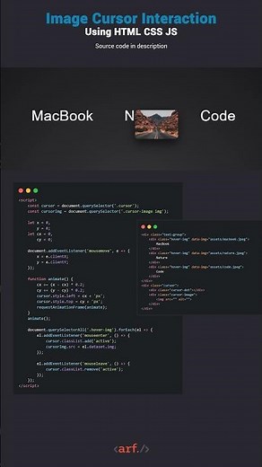 Image Cursor Interaction When Hovering Over Text Using HTML & JavaScript 😱