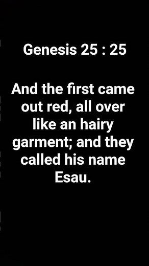 Genesis Chapter 25 verse 25 KJV Holy BIBLE
