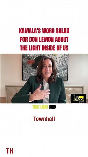 🚨 WORD SALAD: Kamala Harris Tells Don Lemon About the "Light Inside Of Us"