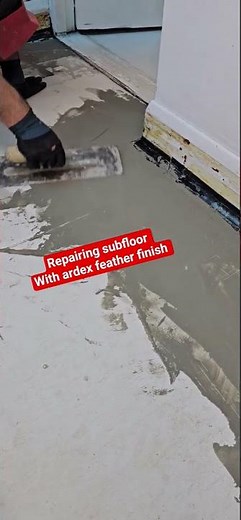 Repairing subfloor With ardex feather finish _ its smoothing compound for all subfloor preparation