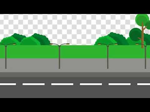 horizontal road background animated video for cartoons