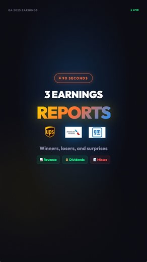 UPS reported $24.5B revenue and strong operating profit with adjusted EPS at $2.38, signaling resilient demand in global logistics despite macro volatility. Continued profit growth suggests stable cash flow — valuable for dividend sustainability and potential buybacks. Investors should watch margin trends given inflation pressures and capacity shifts as e-commerce stabilizes. American Airlines delivered record revenue (~$14B) but significantly missed EPS expectations as costs (shutdown winter st