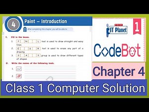 Exercise Solutions of Paint - Introduction | Chapter-4 Class 1 Computer #codebot #aps