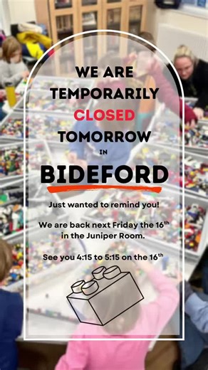 Stemgineering with Nick on Instagram: "I know it’s already in your diary but here’s a gentle reminder that LEGO isn’t on tomorrow in Bideford 4:15 to 5:15 We are back next Friday!"