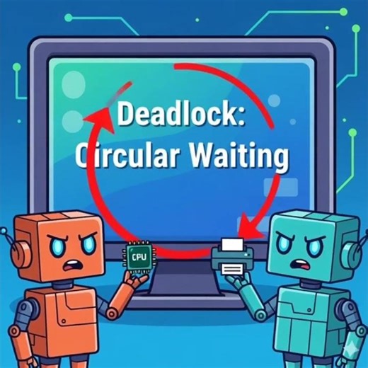 Deadlock vs Starvation | OS Concept in 30 Seconds 💻⚙️