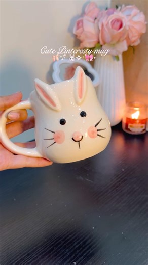 Cute Pinteresty mug from meesho 🐰 under 200 #meeshofinds #unboxing #pintrestyfind #cutemug @Meesho