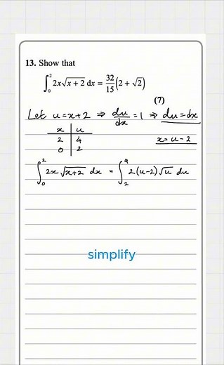 A-Level Maths Integration Question (Edexcel)
