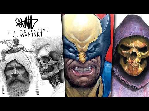 The Obsessive of Maloart - Efrain Malo - Amazing Cross Hatching and Watercolor Illustrations