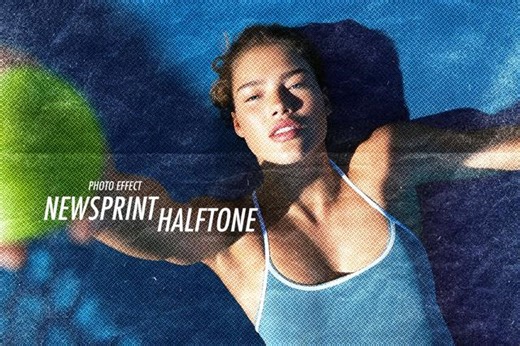 Download Newsprint Halftone Photo Effect
