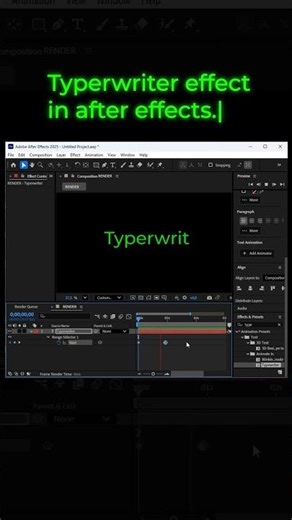 After Effects Typewriter Animation Tutorial #aftereffects #textanimation