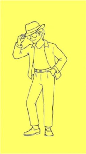 From Sketch to Dance😨#foryou #shortvideo #shorts #short #michaeljackson #drawing #animation