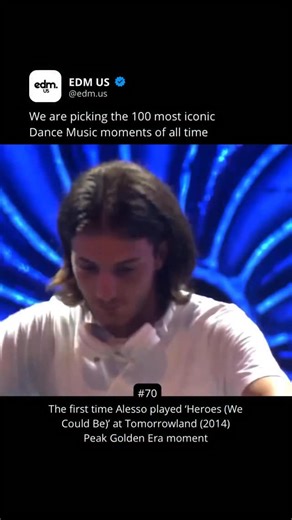 EDM US | The first time Alesso played ‘Heroes (We Could Be)’ at Tomorrowland (2014) Peak Golden Era moment The first time Alesso played Heroes We... | Instagram