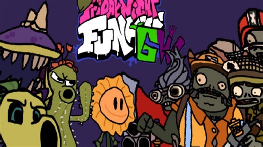 【FNF】PVZ花园战争mod，抽象到极致也是爱！！