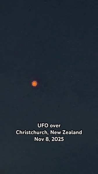 Orange UAP over Christchurch, New Zealand Nov 8, 2025, UFO paranormal breaking news 📰 alien 👽
