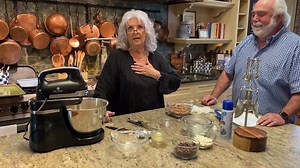 The captain is helping me make his favorite Thin and Crispy Chocolate Chip Cookies recipe today, y'all! https://www.pauladeen.com/recipe/paulas-thin-crispy-chocolate-chip-cookies/ And you can shop the mixer I'm using by clickin' here: https://www.shophq.com/Product/484-413 | Paula Deen