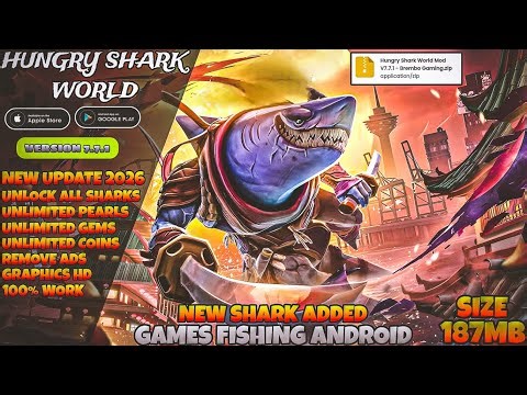 HUNGRY SHARK WORLD MOD APK 7.7.1 2026 – UNLIMITED MONEY & UNLOCK ALL SHARK 🔥🔥💯